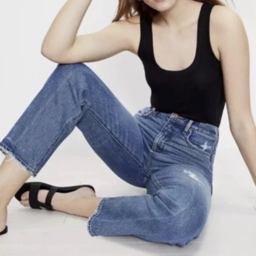 Made and Loved LOFT 90s High Waist Straight Relaxed Fit Denim Jeans 28/6